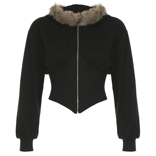Wooden Collar Hoodie Jacket