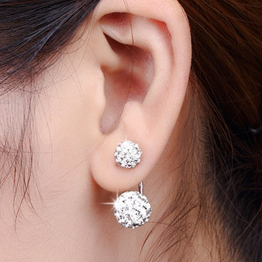 Crystal Ball Stud Earrings