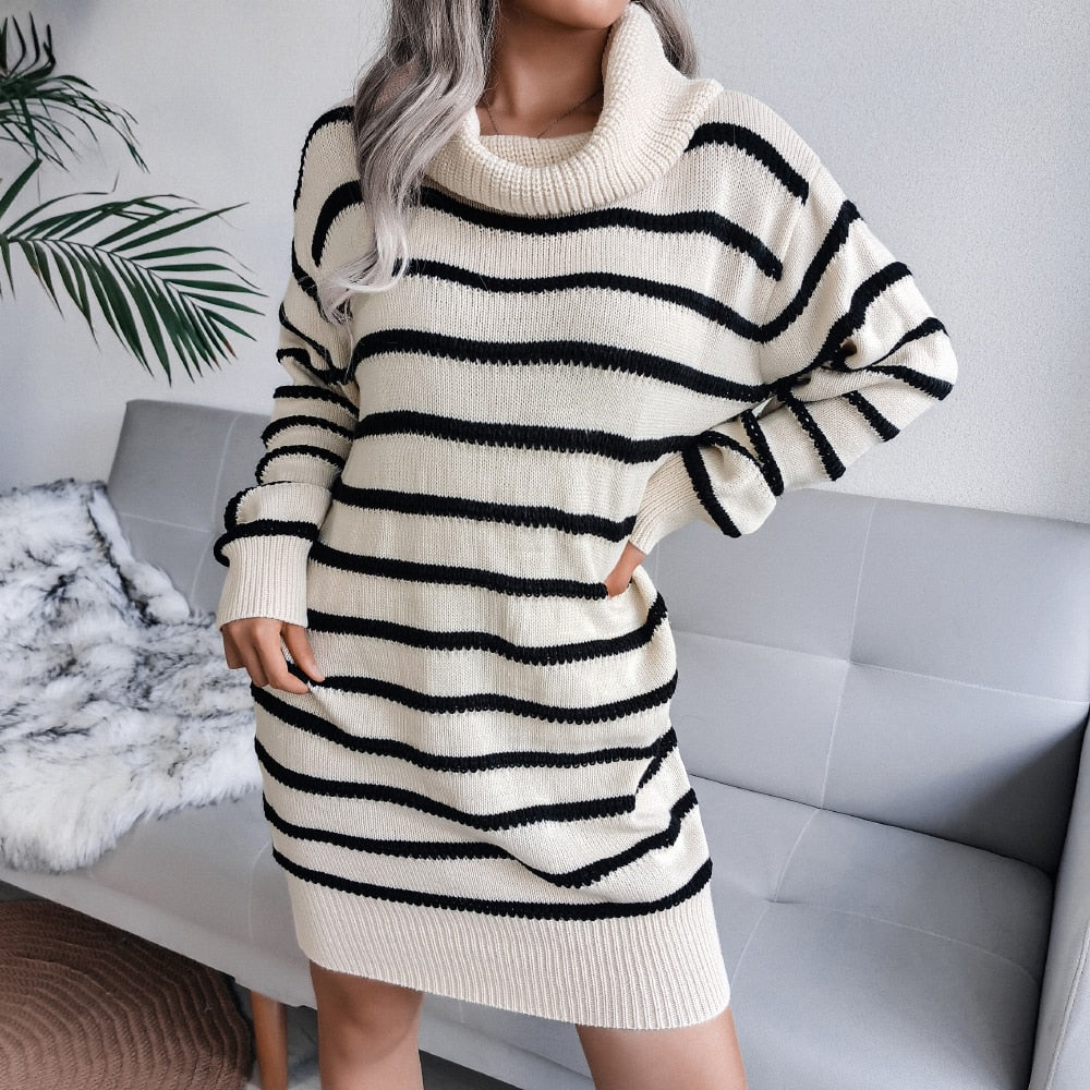 Off Shoulder Knitted Sweater Dress