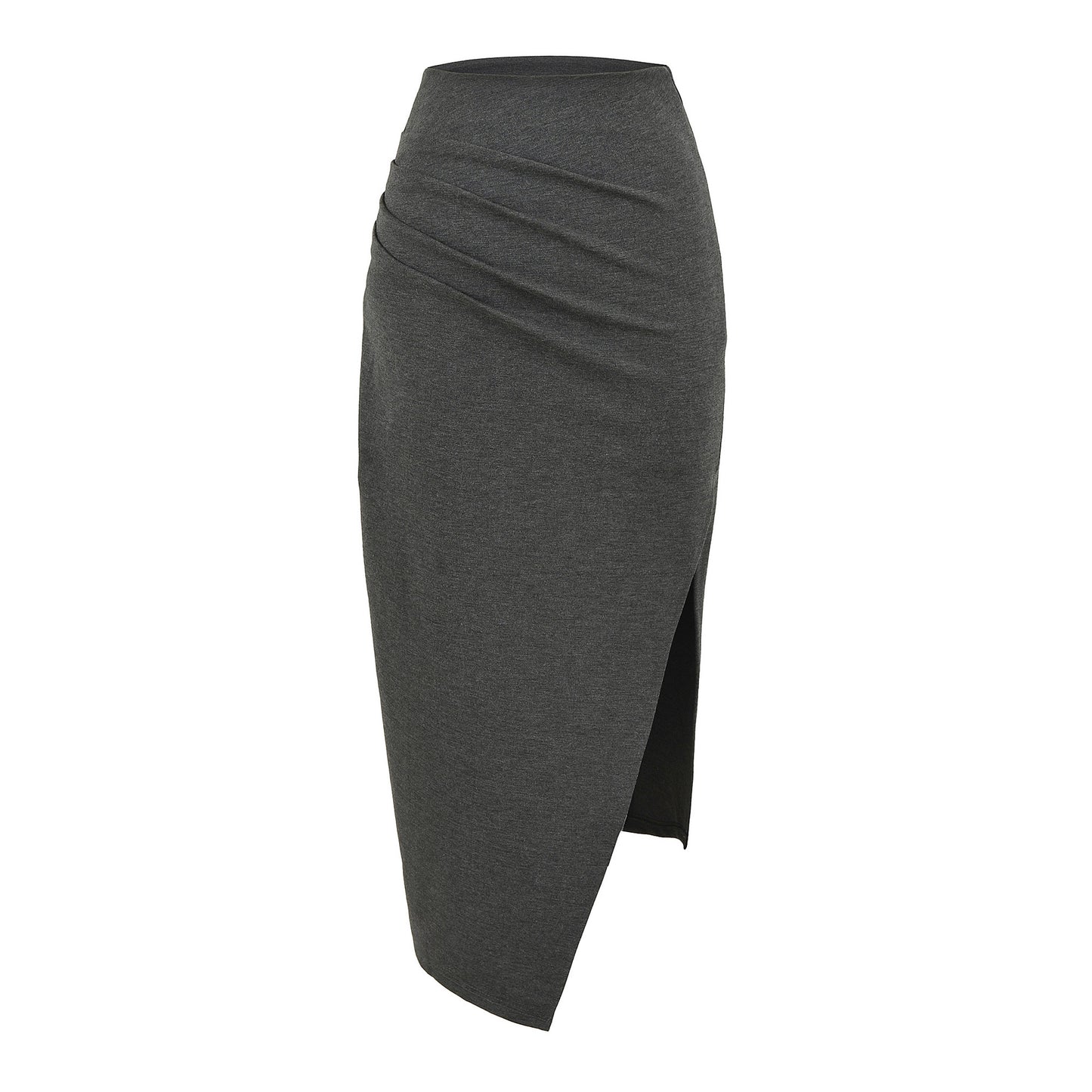 Pleated Slit Skirt