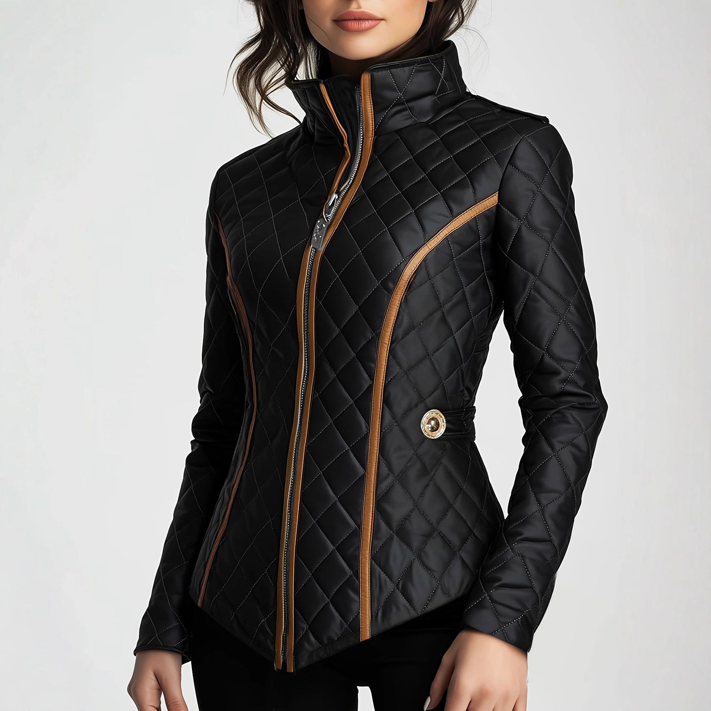 Quilted Stand Collar Jacket