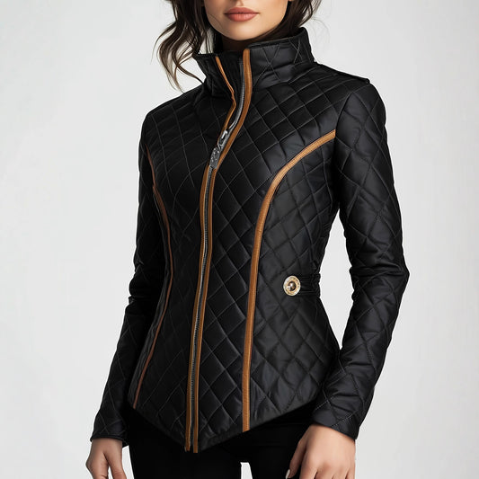 Quilted Stand Collar Jacket