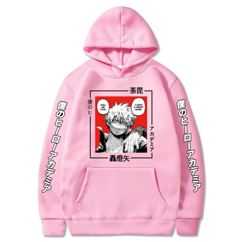 Anime My Hero Academia Printed Hooded Sweatshirt Unisex Long Sleeve Casual Jacket