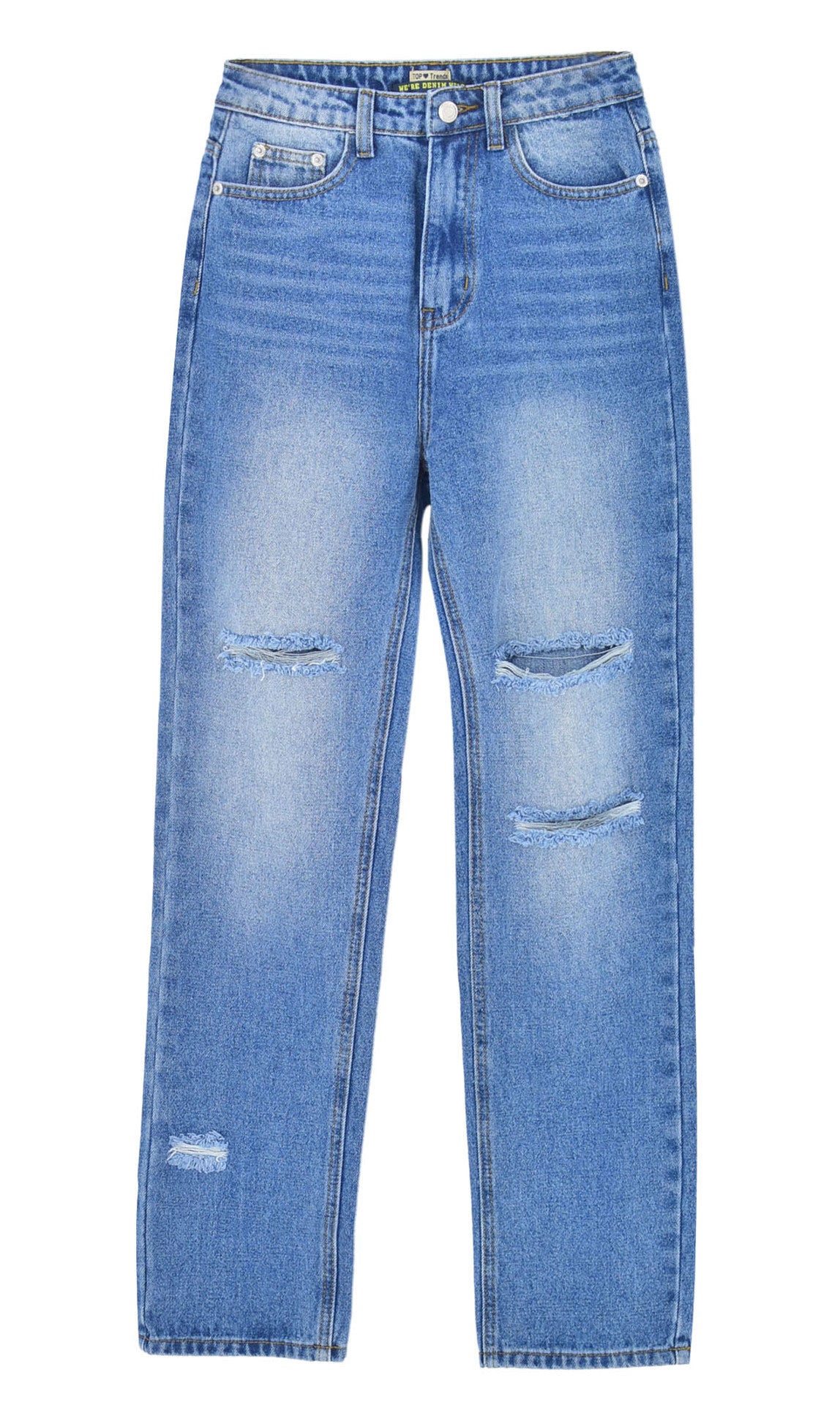 High Waist Denim Trousers