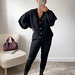 Knitted Two Piece Cardigan and Pants