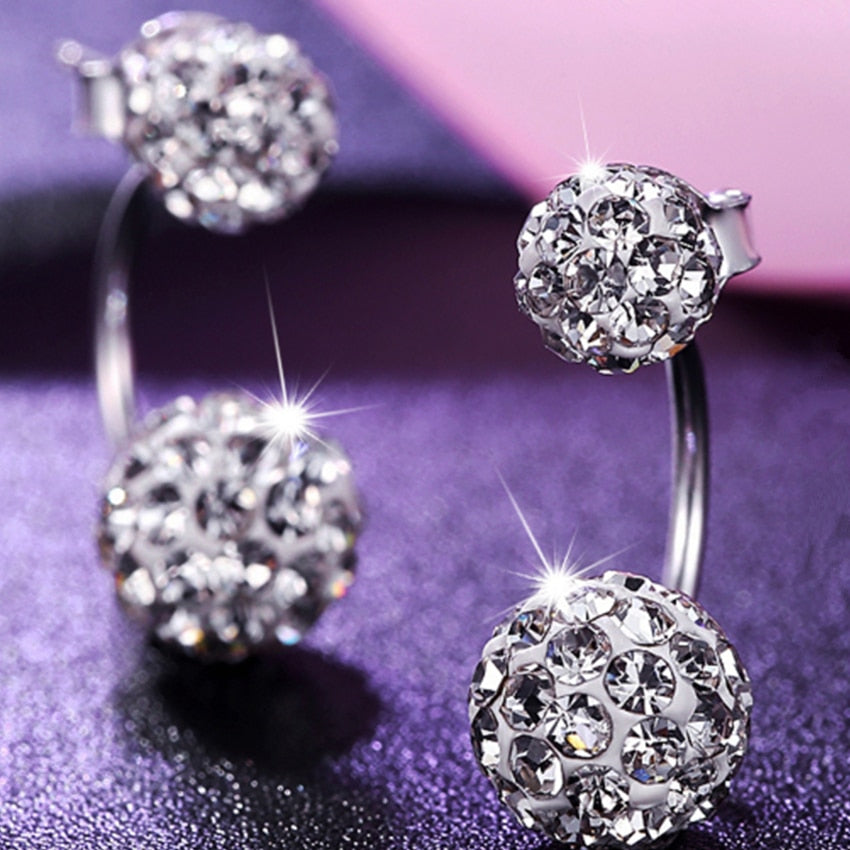 Crystal Ball Stud Earrings