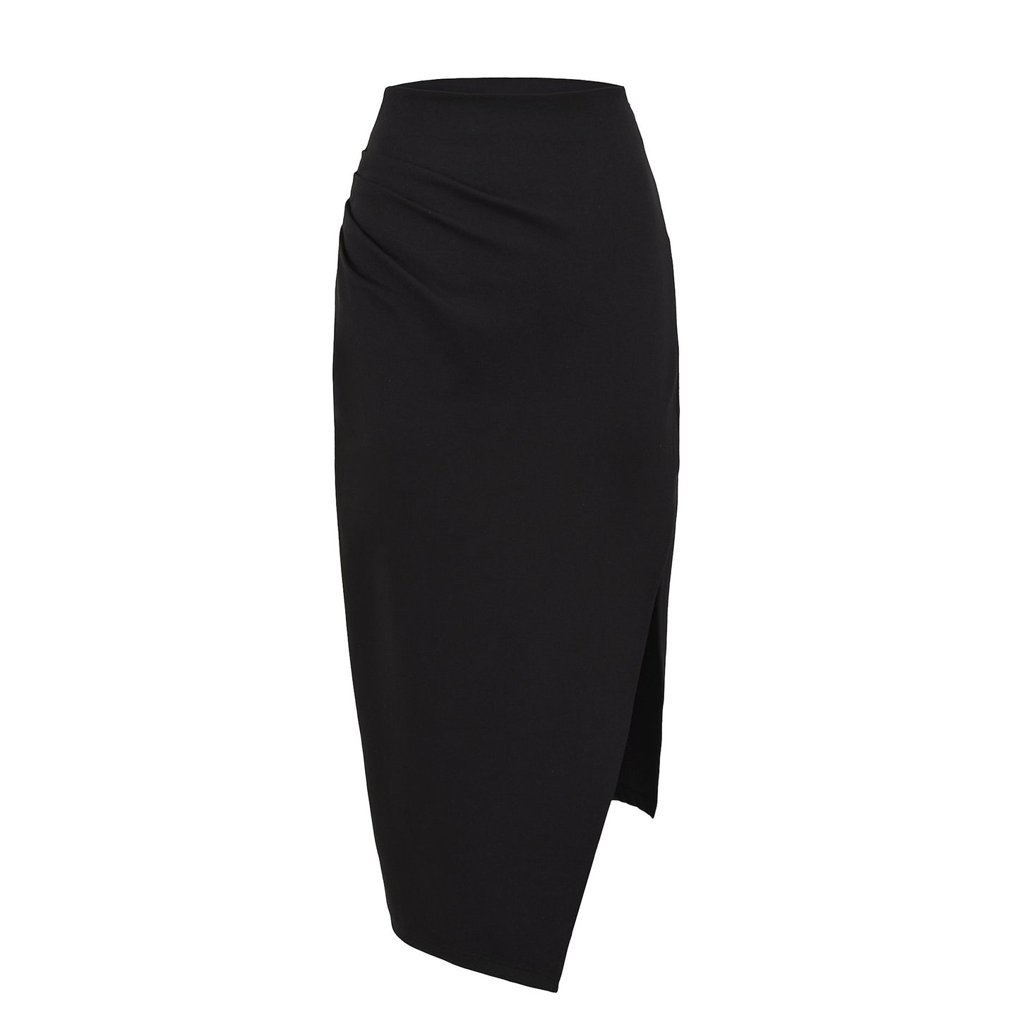 Pleated Slit Skirt