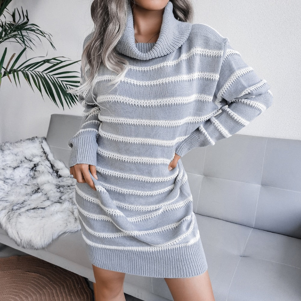 Off Shoulder Knitted Sweater Dress