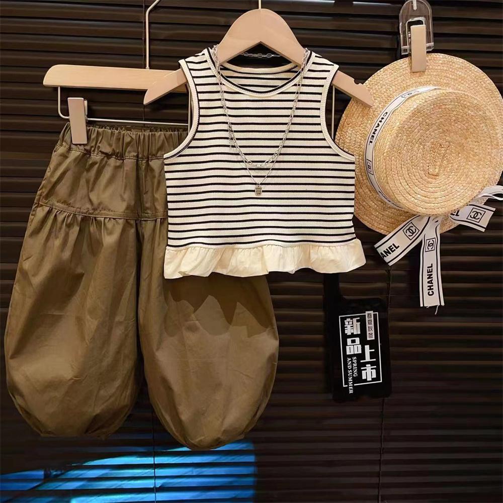Sleeveless Top and Cargo Pants for Girls