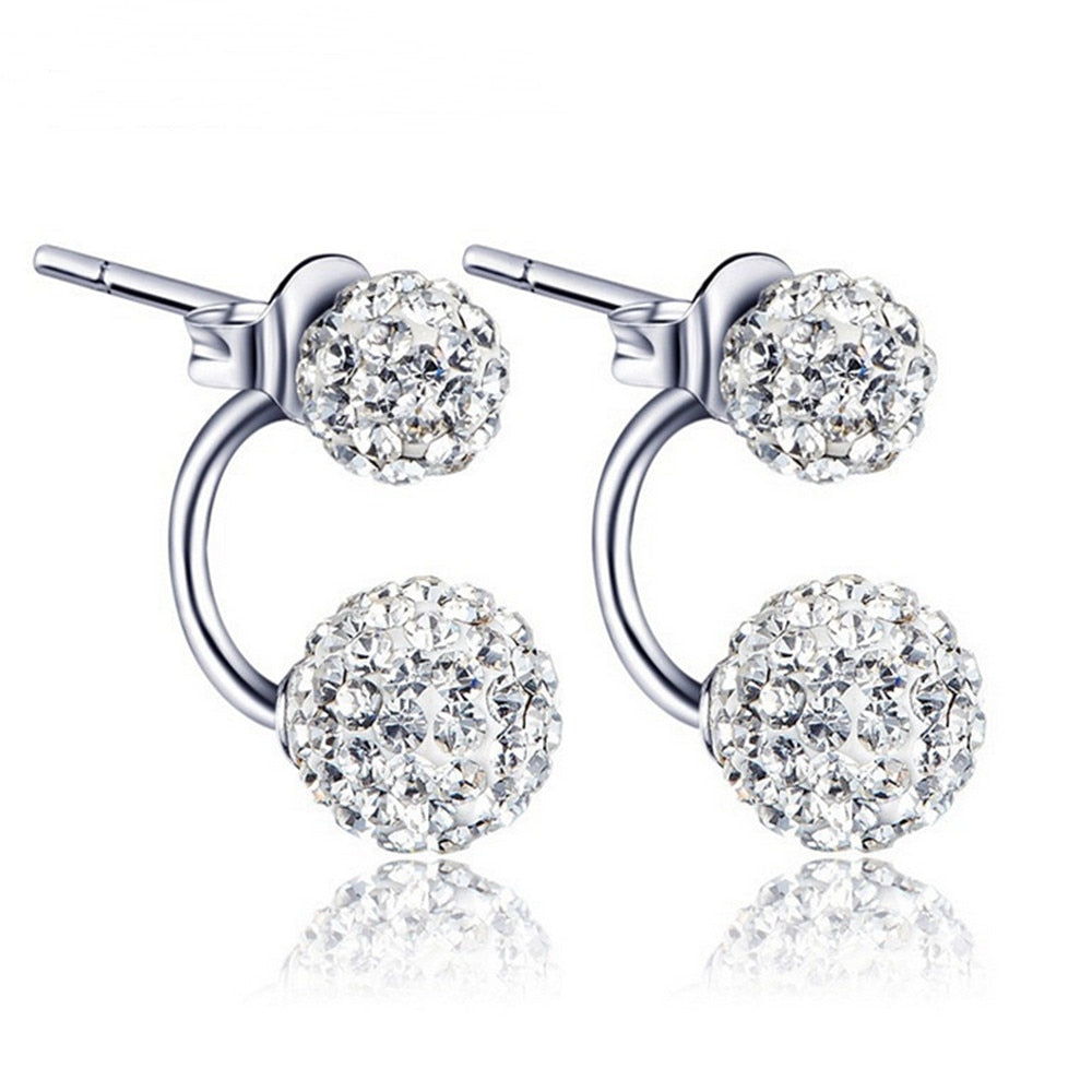 Crystal Ball Stud Earrings