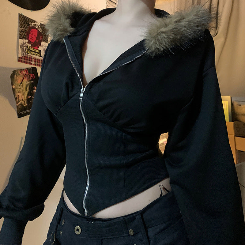 Wooden Collar Hoodie Jacket