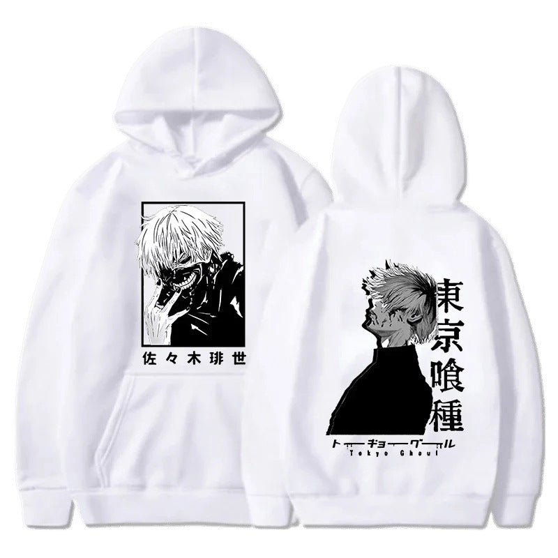Spring Tokyo Ghoul AnimePrinted Hooded Sweatshirt Unisex Long Sleeve Casual Jacket