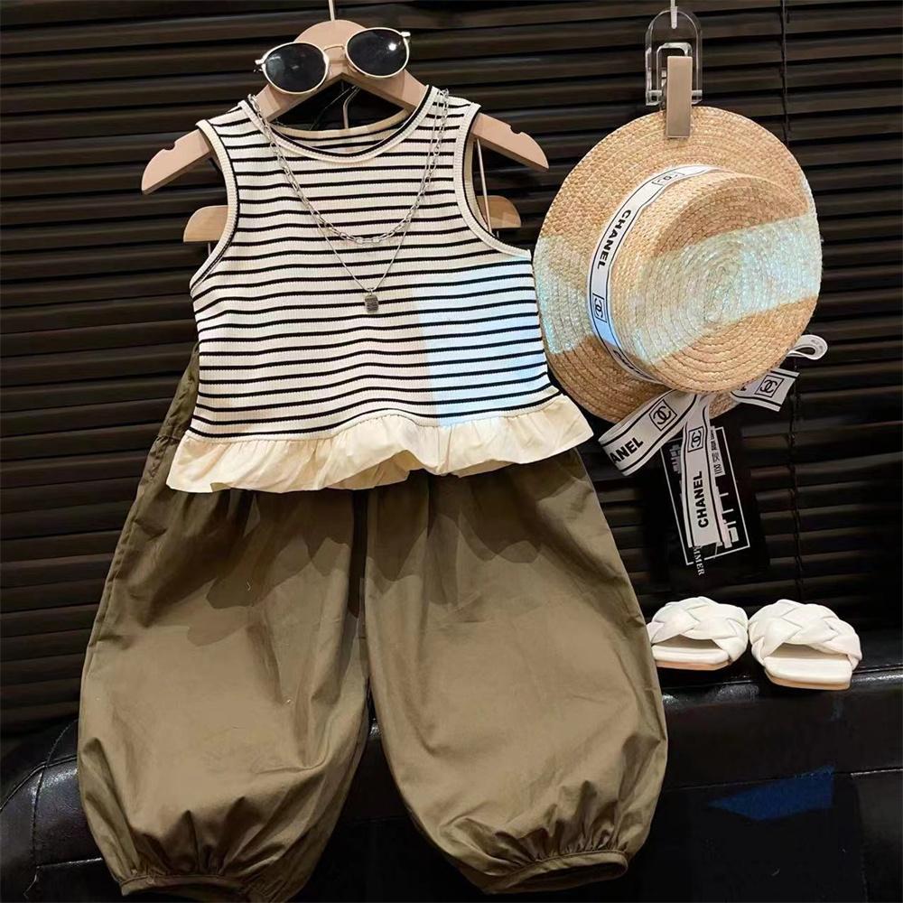 Sleeveless Top and Cargo Pants for Girls