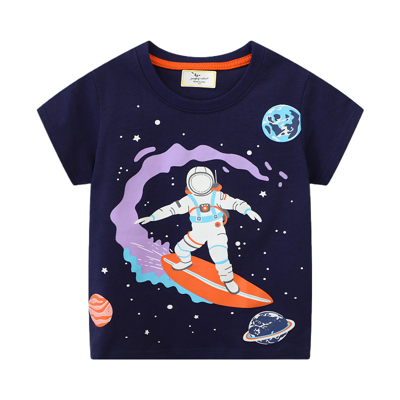 Kid's Glow in The Dark Astronaut Short Sleeve T-shirt