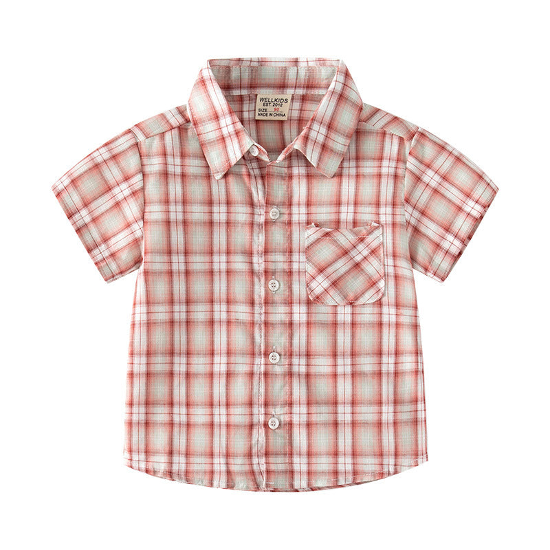 Outdoor Casual Button-Down Plaid Shirt