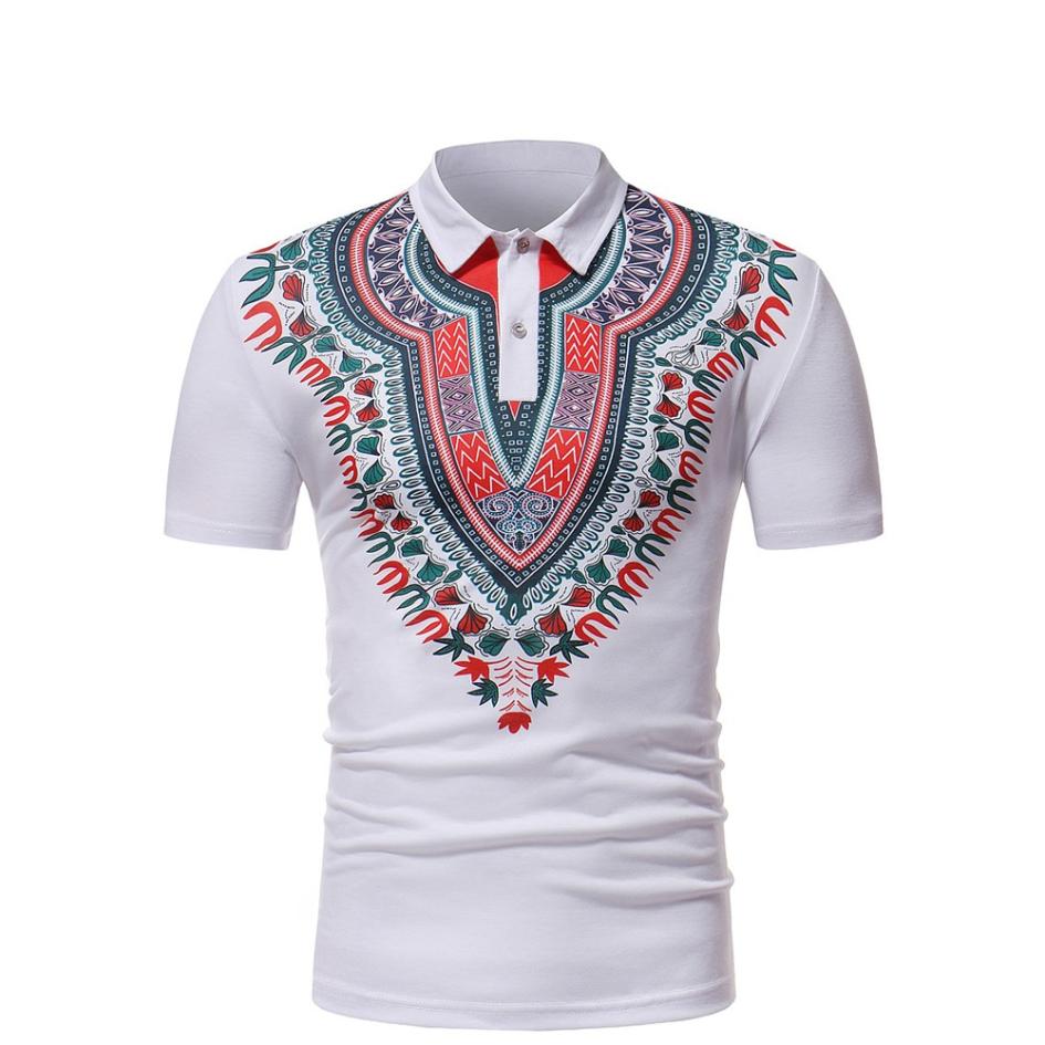 African Style Slim Fit Short Sleeve Shirt
