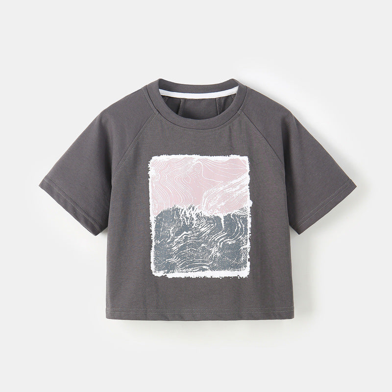 Round Neck T-shirt/Tie-up Pants