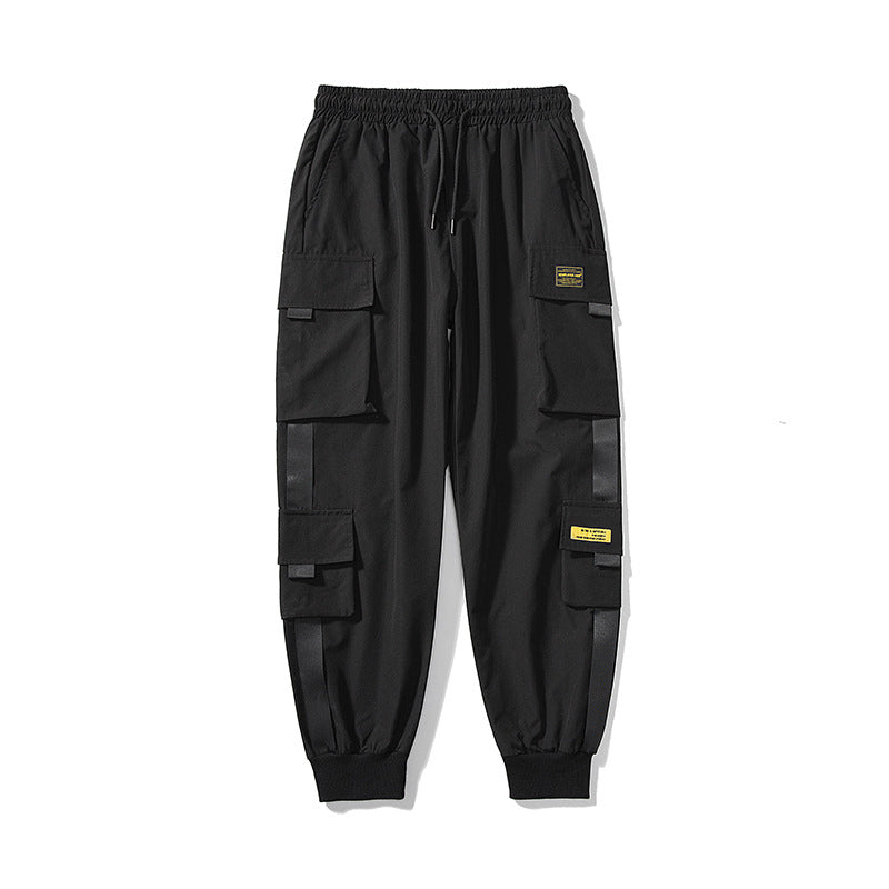 Cargo Pants Trendy Cuffed Tactical Style Harem Pants Men's  Loose Sports Casual Long Trousers