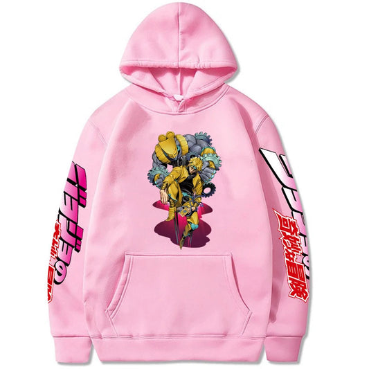 Spring Anime JOJO's Bizarre Adventure Printed Hooded Sweatshirt Unisex Long Sleeve Casual Jacket