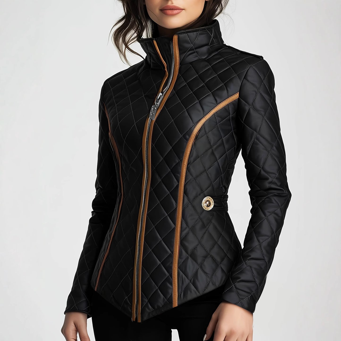 Quilted Stand Collar Jacket