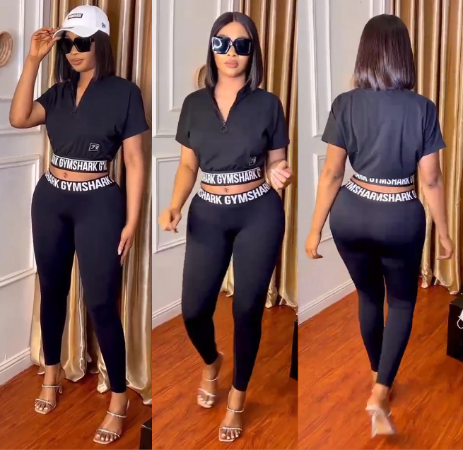 Casual Black Two Piece Set