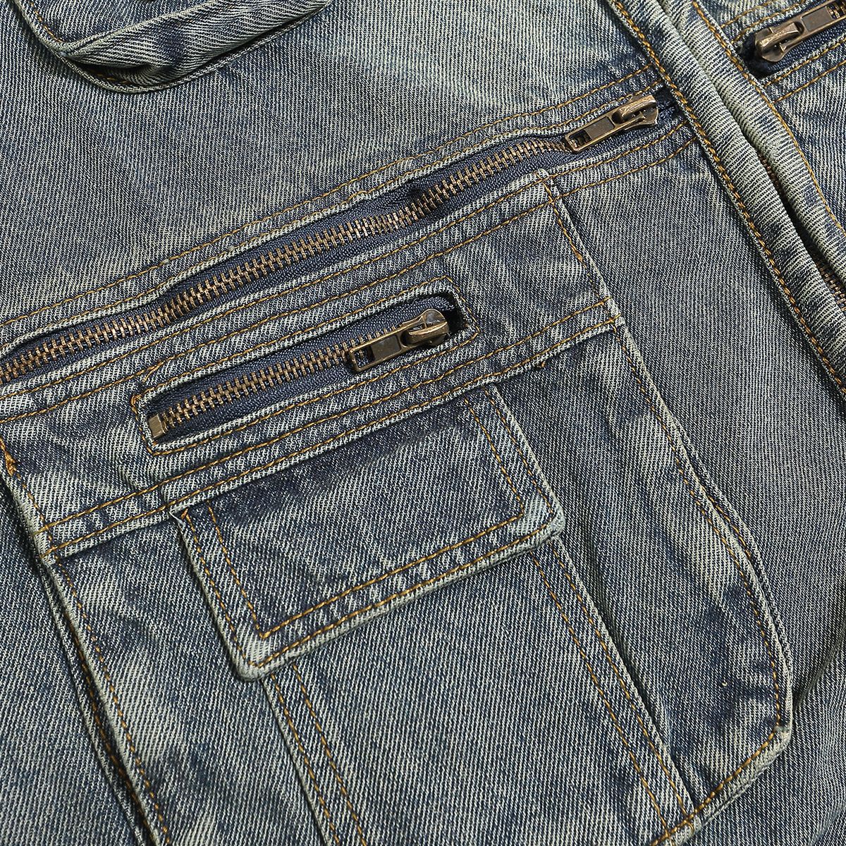 Washed Denim Work Tactical Vest