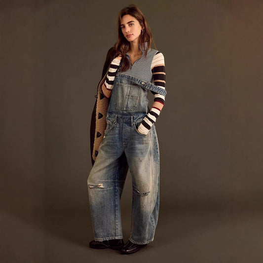 Casual Loose Denim Overalls