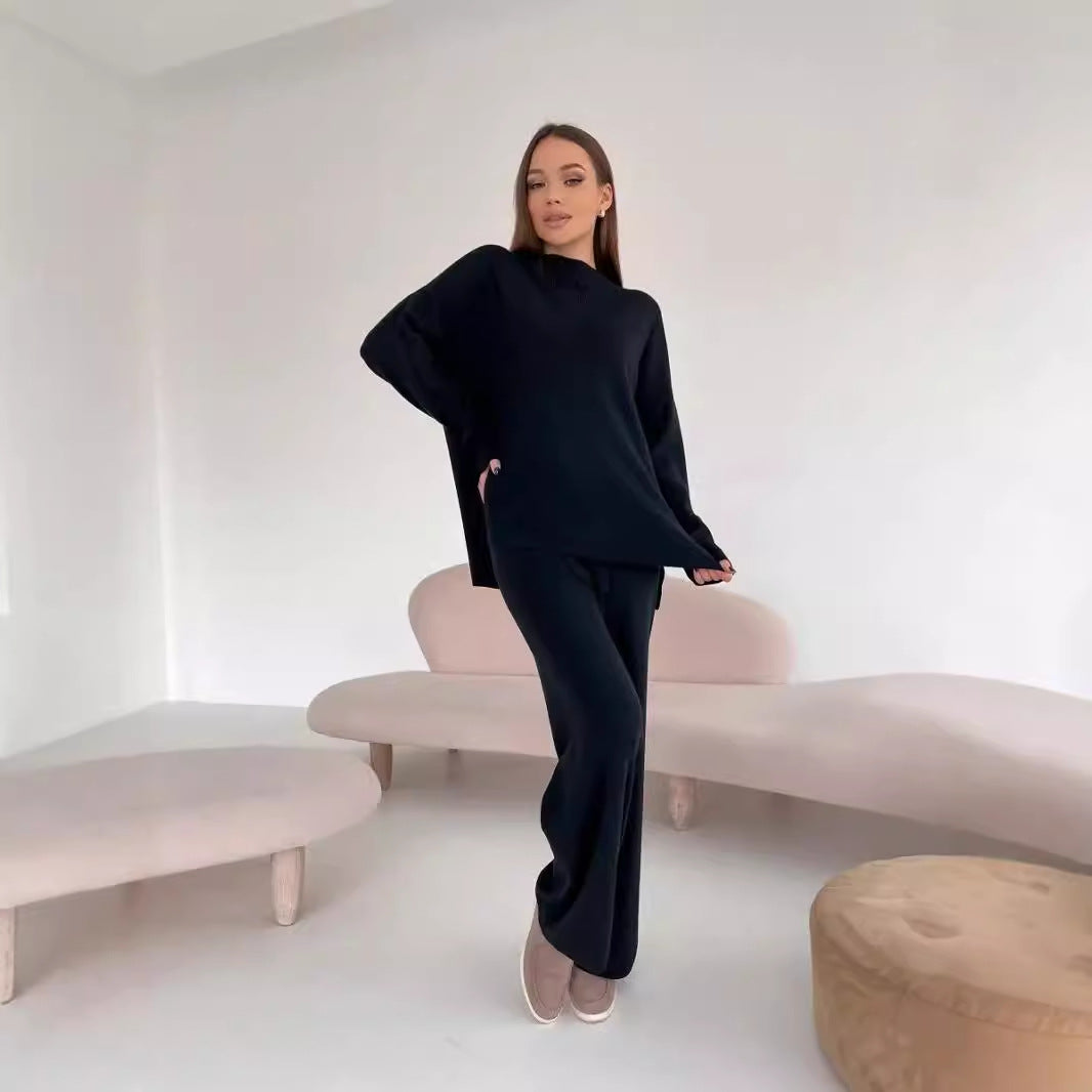 Long Sleeve Loose & Casual Pants Sweater Set