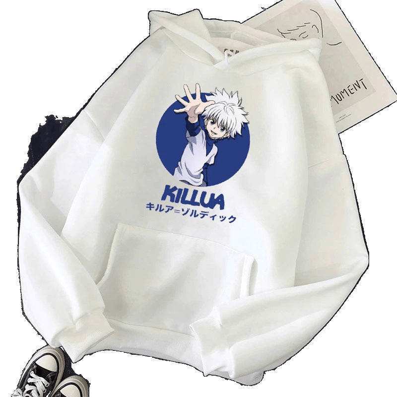 Spring Anime Hunter x Hunter Killua Printed Hooded Sweatshirt Unisex Long Sleeve Casual Jacket