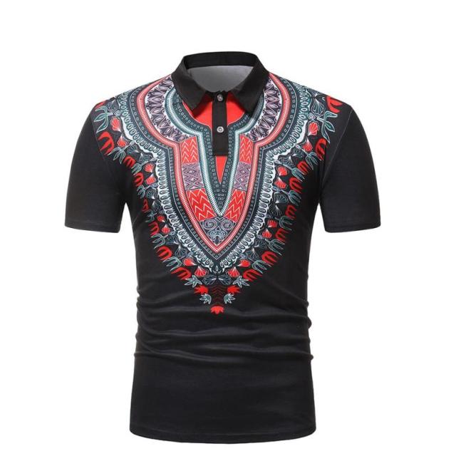 African Style Slim Fit Short Sleeve Shirt