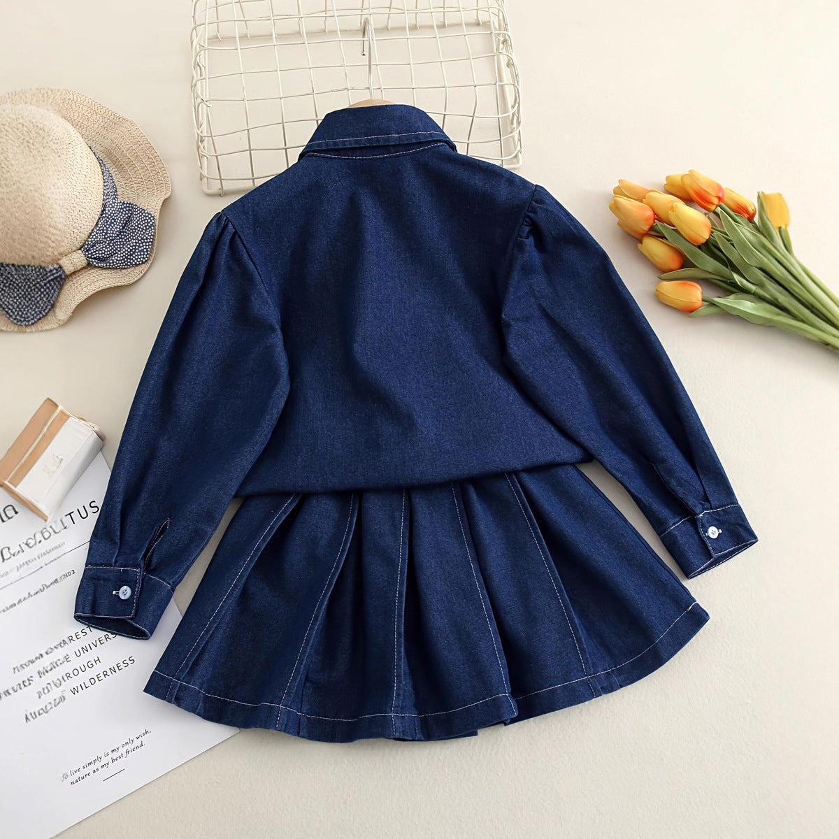 Denim Skirt Set