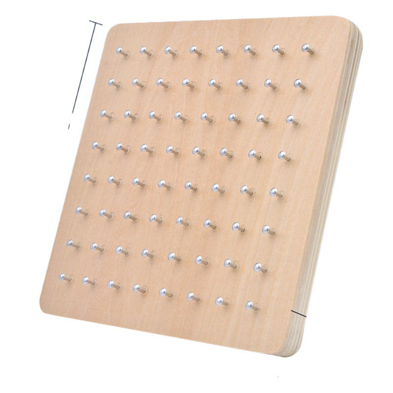 Children's Montessori Early Education Intellectual Wooden Toy Kindergarten First Grade Math Student Nail Board Teaching Aid