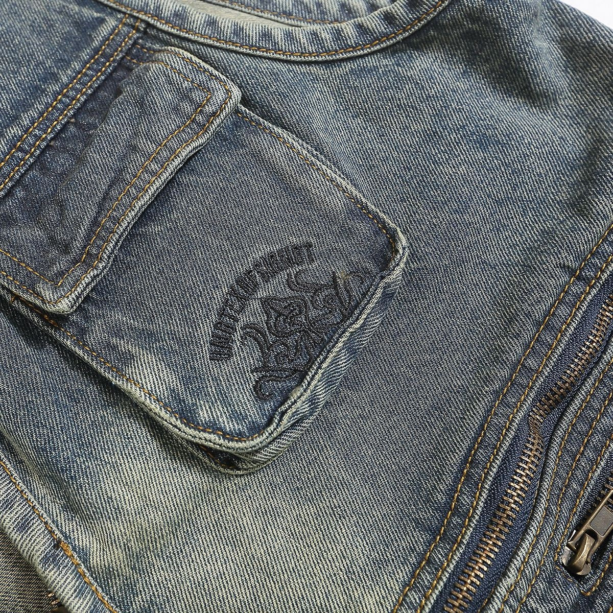 Washed Denim Work Tactical Vest