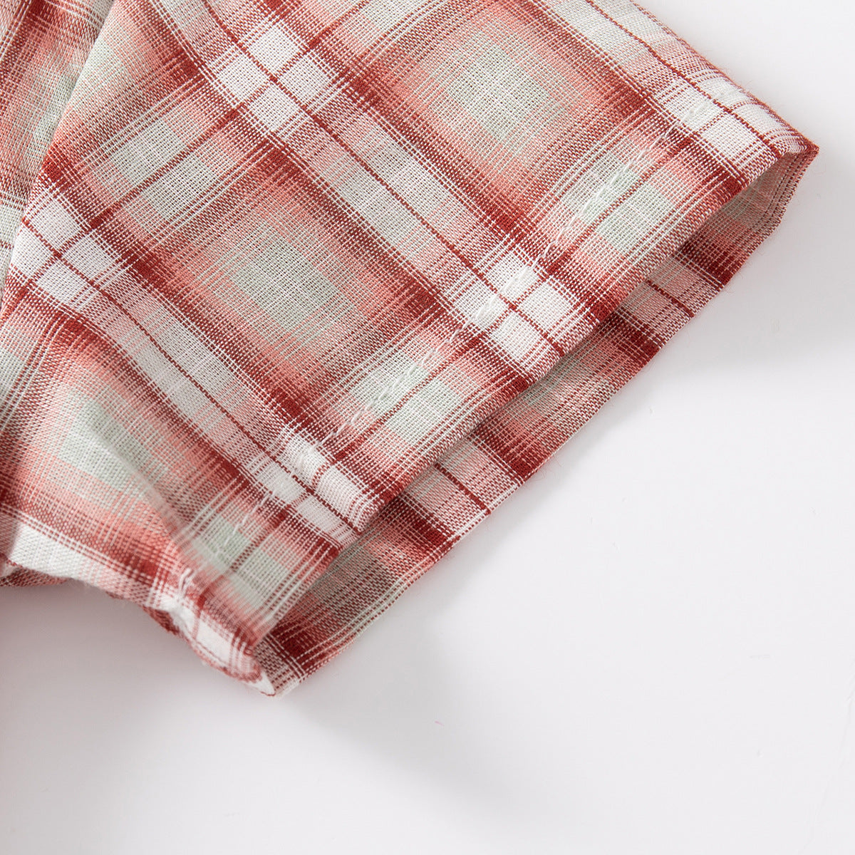 Outdoor Casual Button-Down Plaid Shirt