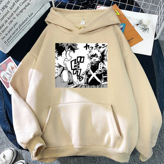 Spring New Anime My Hero Academia Printed Hooded Sweatshirt Unisex Long Sleeve Casual Jacket Top
