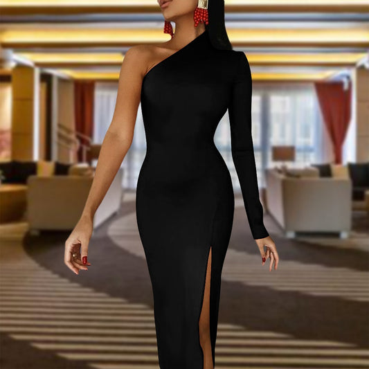 Jaylen Janelle Half Sleeve Slit Dress